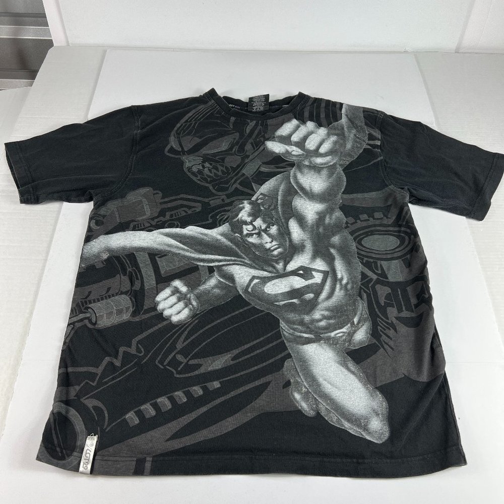 VTG Lot 29 X DC Comics Superman Green Goblin Shirt Large Black Mega Print Tee